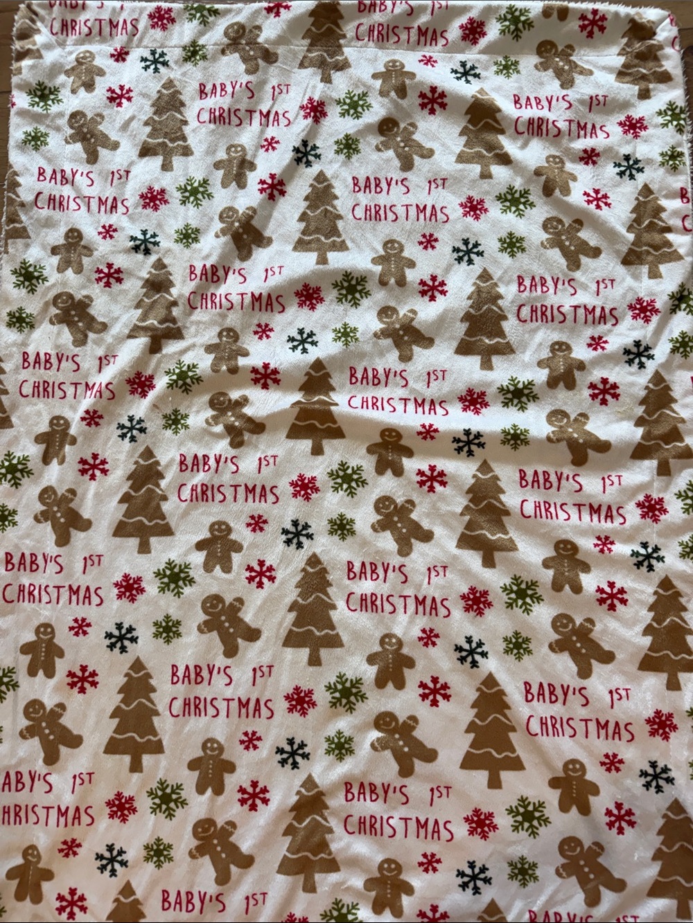 Baby's 1st Christmas Holiday Pajama Set - White with Red & Brown Print